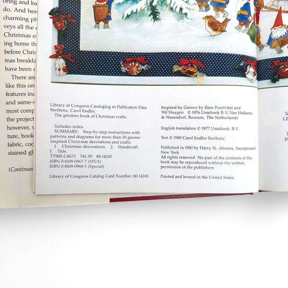 The Gnomes Book of Christmas Crafts by Carol Endler Sterbenz Hardcover Book 1980 - Picture 4 of 8